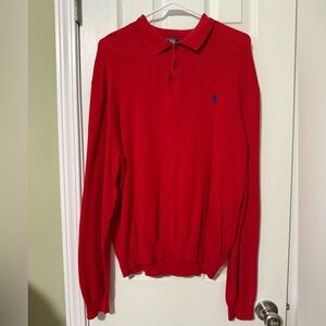 Polo by Ralph Lauren red long sleeve polo